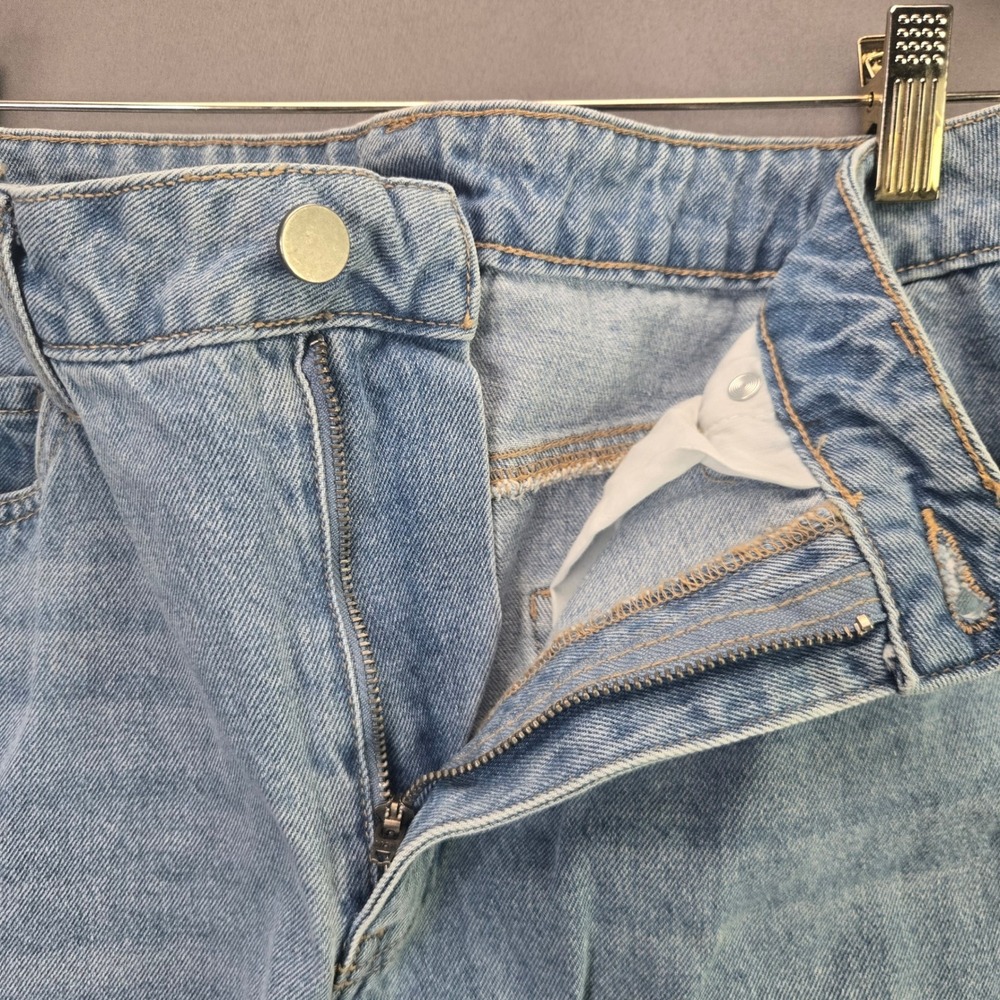 Scoop Denim Maxi Skirt Light Wash Front Slit Long Jean Skirt 4 Vintage Style - Picture 5 of 7